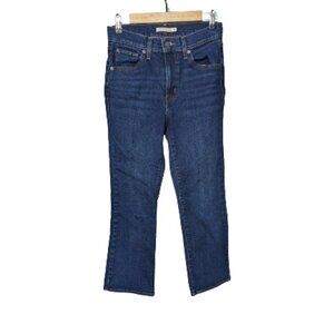 Levi's Medium Wash High Waisted Crop Flare Denim Jeans